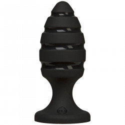 Анальний плаг зі спіральним каналом Doc Johnson Platinum Premium Silicone — The Blast — Black