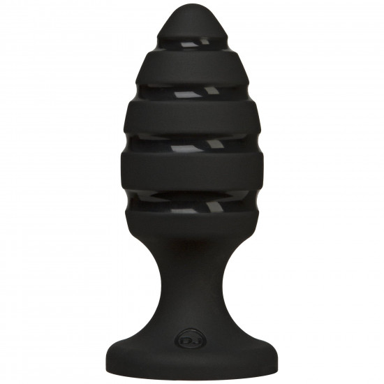 Анальный плаг со спиральным каналом Doc Johnson Platinum Premium Silicone - The Blast - Black