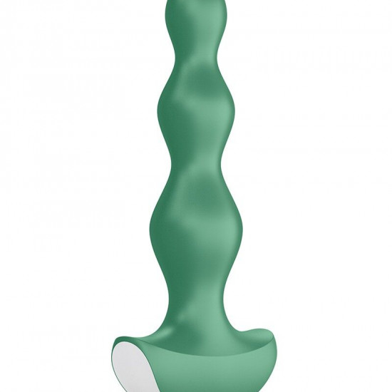 Анальный стимулятор-бусины с двумя моторами Satisfyer Lolli-Plug 2 Green