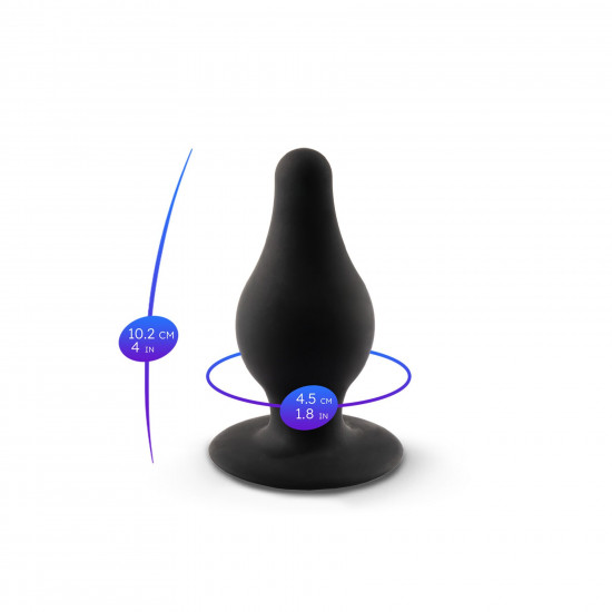 Анальная пробка SilexD (Model 2 size L) двухслойная, силикон+Silexpan, диаметр 4,5 см