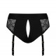 Кружевные трусы для страпона с подвязками для чулок Strap-On-Me DIVA HARNESS - XL