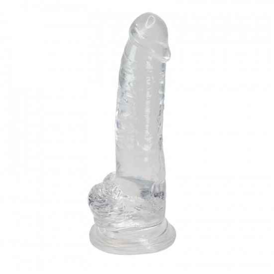 Прозрачный фаллоимитатор Alive Jelly Dildo Torrent, ТПЕ, присоска, диаметр 4.5см, длина 20,6см