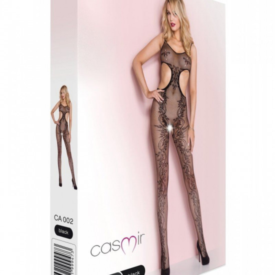Бодистокинг из ажурной сетки с вырезами по бокам и доступом Casmir CA002 черный