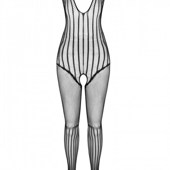 Сетчатый телесный бодистокинг с рисунком боди и гетр Casmir CA006
