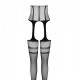 Сетчатый телесный бодистокинг с коротким топом и подвязками Casmir CA008