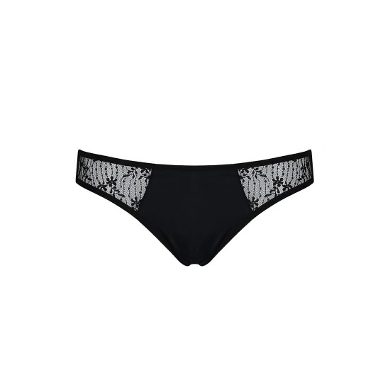 Трусики-слипы с кружевной сеточкой Passion DINA THONG S/M, black