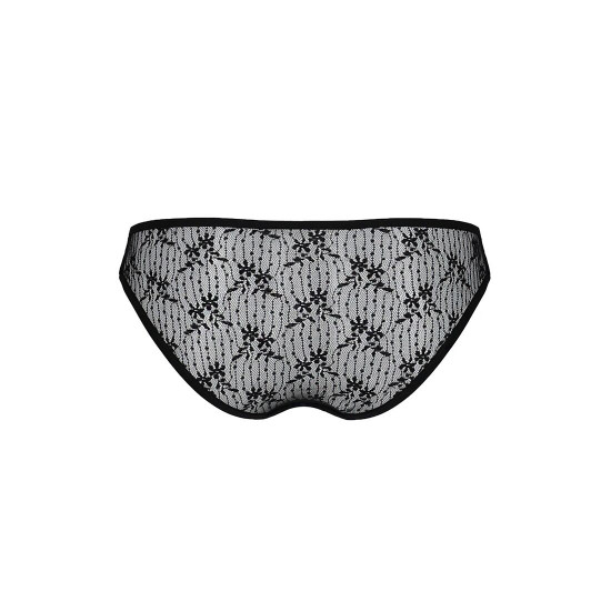 Трусики-слипы с кружевной сеточкой Passion DINA THONG S/M, black