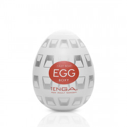 Мастурбатор-яйце Tenga Egg Boxy з геометричним рельєфом