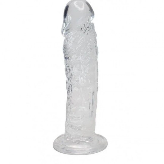 Прозрачный фаллоимитатор Alive Jelly Dildo Empire, ТПЕ, присоска, диаметр 4,3см, длина 19,3см