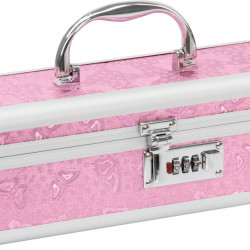 Кейс для зберігання секс-іграшок BMS Factory - The Toy Chest Lokable Vibrator Case Pink з кодовим за