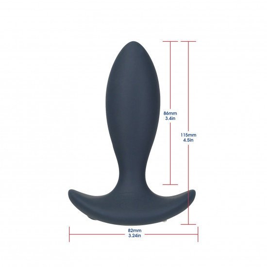 Анальная пробка с пульсацией Lux Active – Throb – 4.5" Anal Pulsating Massager, пульт ДУ
