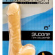 Фаллоимитатор с памятью формы, на присоске ADDICTION — DAVID 8″ Silicone Dong, вибропуля в подарок
