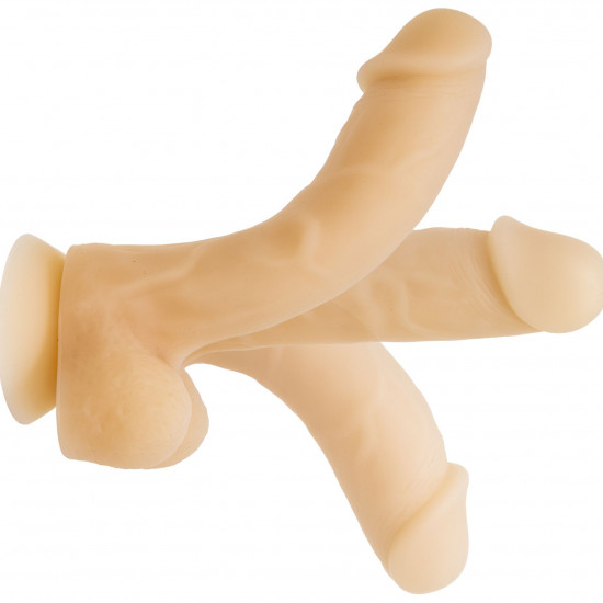 Фаллоимитатор с памятью формы, на присоске ADDICTION — DAVID 8″ Silicone Dong, вибропуля в подарок