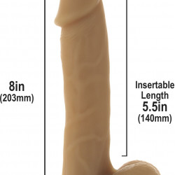 Гнучкий фалоімітатор на присосці ADDICTION — ANDREW 8″ Silicone Dong — Caramel, віброкуля в подаруно