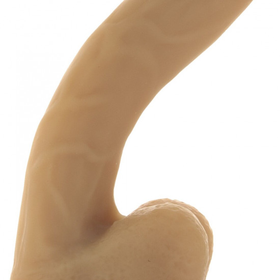 Гибкий фаллоимитатор на присоске ADDICTION — ANDREW 8″ Silicone Dong — Caramel, вибропуля в подарок