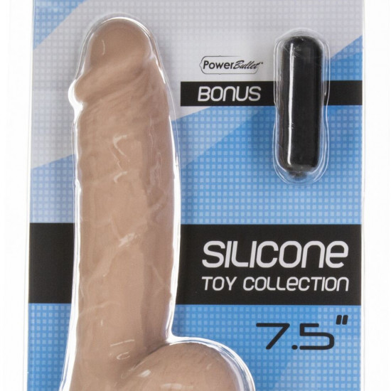 Реалистичный фаллоимитатор на присоске ADDICTION — Mark 7,5″ Dildo With Balls, Beige