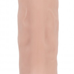 Вигнутий фалоімітатор на присосці ADDICTION — BRAD 7,5″ Dildo With Balls, Beige