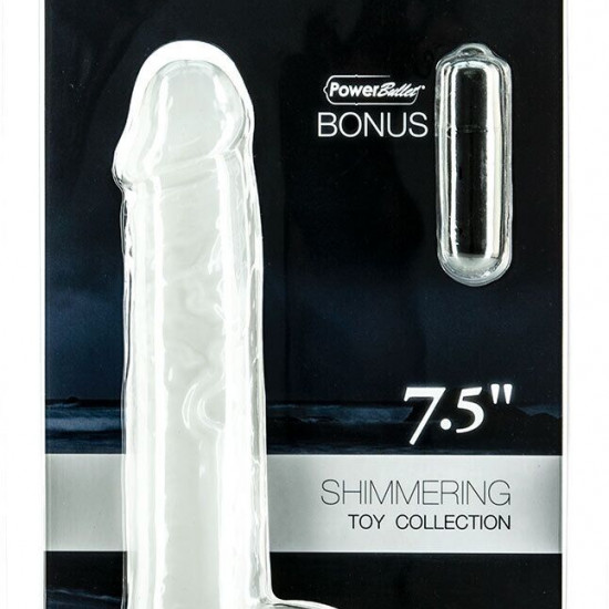 Жемчужный фаллоимитатор на присоске ADDICTION — Pearl by Addiction 7,5″ Dong, вибропуля в подарок