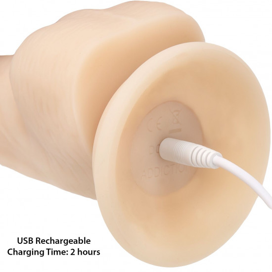 Фаллоимитатор с вибрацией и ротацией Naked ADDICTION James 8″ Rotating & Vibrating Dong, пульт ДУ