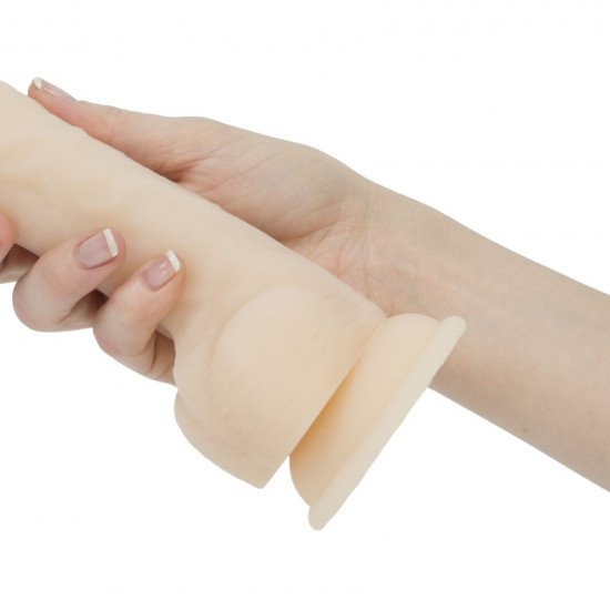 Фаллоимитатор с пульсацией Naked ADDICTION Dominic 9″ Vanilla, пульт ДУ, диаметр 4,2 см