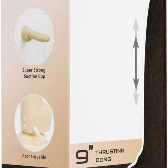 Фаллоимитатор с пульсацией Naked ADDICTION Dominic 9″ Vanilla, пульт ДУ, диаметр 4,2 см