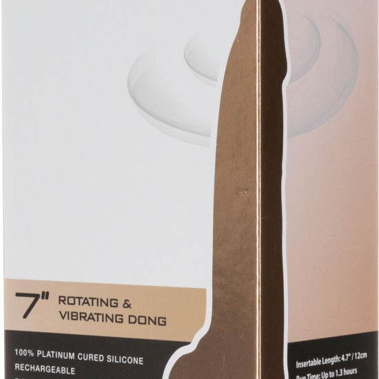 Фаллоимитатор с вибрацией и ротацией Naked ADDICTION Chris 7″ Rotating & Vibrating Dong, пульт ДУ