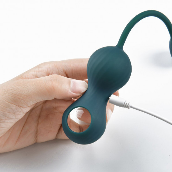 Вагинальные смарт-шарики с вибрацией Fun Town Crystal, с прозрачным стеклянным шаром