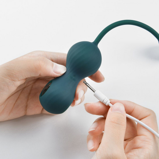 Вагинальные смарт-шарики с вибрацией Fun Town Crystal, с прозрачным стеклянным шаром