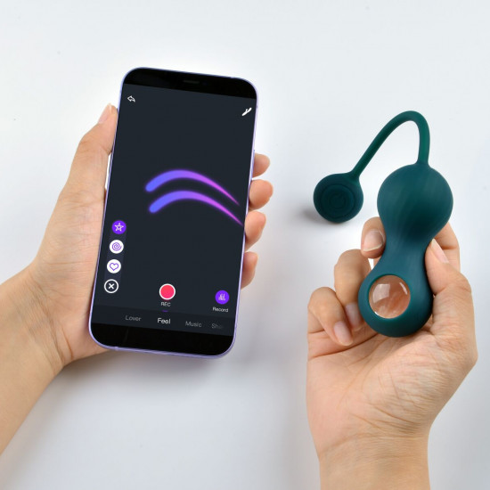 Вагинальные смарт-шарики с вибрацией Fun Town Crystal, с прозрачным стеклянным шаром