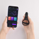 Двойное эрекционное кольцо Fun Town Rise Black, управление со смартфона