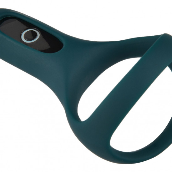 Двойное эрекционное кольцо Fun Town Rise Turquoise, управление со смартфона