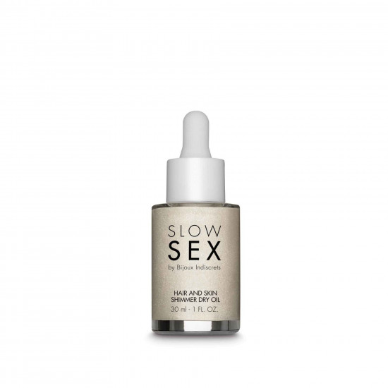Сухое масло-шиммер для волос и тела Bijoux Indiscrets Slow Sex Hair and skin shimmer dry oil