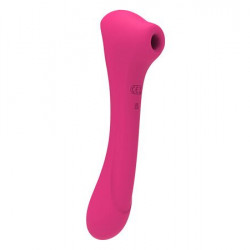 Вібратор та вакуумний кліторальний стимулятор 2-в-1 Alive Quiver Magenta Pink оновлена ​​модель