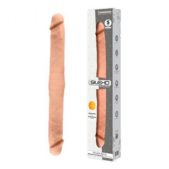 Фаллоимитатор двусторонний SIlexD Billy-Joe Double Dong S Flesh, двухслойный, силикон+Silexpan