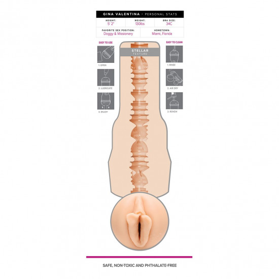 Мастурбатор Fleshlight Girls: Gina Valentina — Stellar со слепка вагины, очень нежный