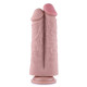 Двойной дилдо для секс-машин Hismith 8.5” Two Cocks One Hole Silicone Dildo