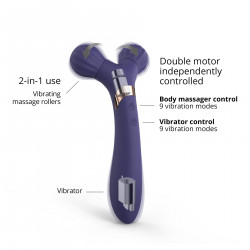 Вібратор-масажер для пар 2 в 1 Love To Love FIREBALL - MIDNIGHT INDIGO