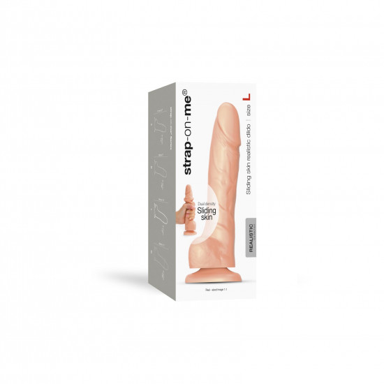 Реалистичный фаллоимитатор Strap-On-Me Sliding Skin Realistic Dildo Vanille L, эффект подвижной кожи