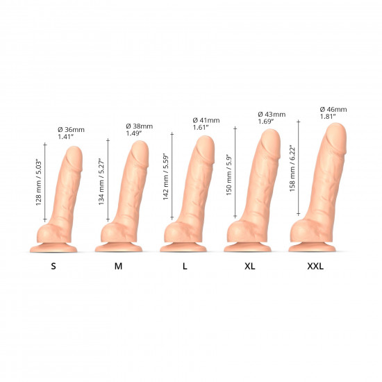 Реалистичный фаллоимитатор Strap-On-Me Sliding Skin Realistic Dildo Vanille L, эффект подвижной кожи