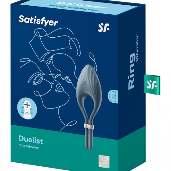 Эрекционное вибокольцо лассо Satisfyer Duelist Dark Blue, 10 режимов, мощный мотор