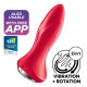 Анальная смарт-вибропробка с жемчужным массажем Satisfyer Rotator Plug 1+ Red