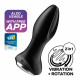 Анальная смарт вибропробка с жемчужным массажем Satisfyer Rotator Plug 2+ Black