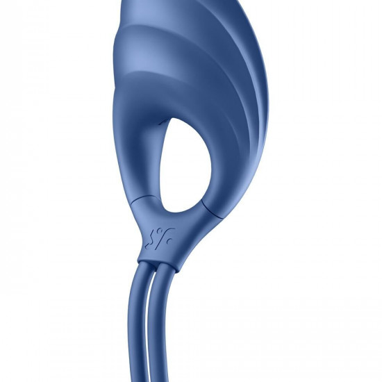 Эрекционное виброкольцо лассо Satisfyer Swordsman Blue, крепкая фиксация, 10 режимов, мощный мотор