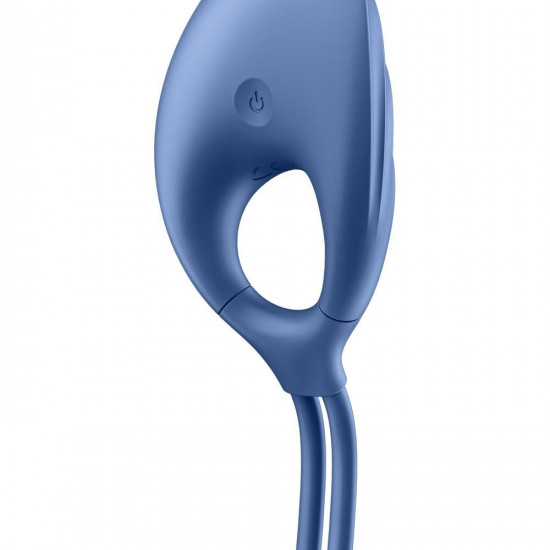 Эрекционное виброкольцо лассо Satisfyer Swordsman Blue, крепкая фиксация, 10 режимов, мощный мотор