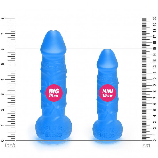 Крафтове мило-член із присоскою Pure Bliss MINI Dark Blue, натуральне