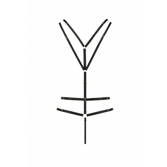 Открытое боди из стреп Passion Exclusive MEGGY XXL/XXXL, black