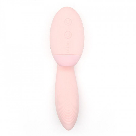 Вакуумный вибратор KISTOY Tina Mini Light Pink, вагинально-клиторальный