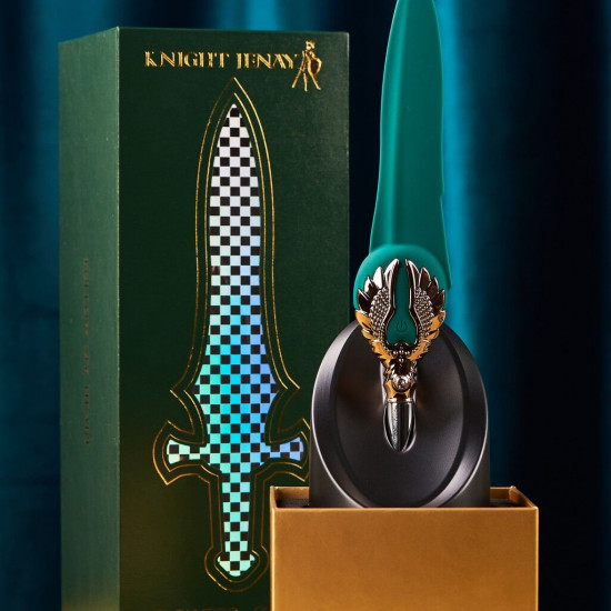 Изысканный вибратор Knight Jenay FLOWERS & SWORD, маска, лента и лубрикант в комплекте