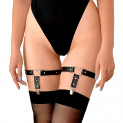 Гартери для панчіх з натуральної шкіри Art of Sex Paula (2 шт.)