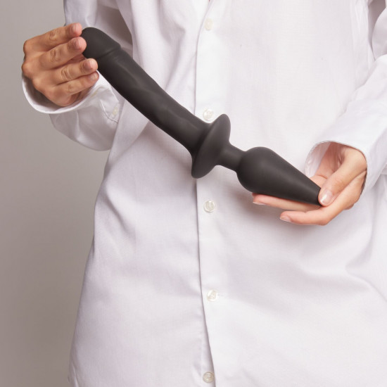 Анальная пробка с дилдо 2в1 Strap-On-Me SWITCH PLUG-IN REALISTIC DILDO Black L, диаметр 4,5/3,4 см